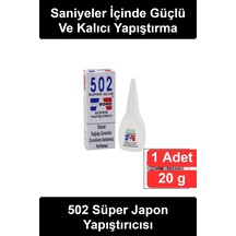 Yapıştırıcı 502 Süper Japon Yapıştırıcısı 20 Gr Cyanoacrylate Anında Hızlı Kuruyan Güçlü Damlalıklı