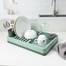 Deconox Aqua Gri Tezgah Üstü Bulaşıklık - 42x26x12 Cm Pratik Taba