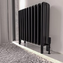 Lojimax Alüminyum Ayaklı Yatay Radyatör Grande Lux 700x1025mm 16 Dilim Mat Antrasit Gri 3046 W Yüksek Isıl Güç -800