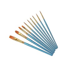 Sanatçı Fırçası Seti, 10'lu Paket Naylon Fırça, Resim, Akrilik, İnce Fırça, Sulu Boya Ve Yüz Boyama, Kendin Y