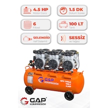 Hava Kompresörü Sessiz Ve Yağsız 100lt Gps1100x3
