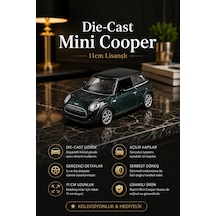 Cooper Diecast Metal Oyuncak Araba 11 Cm Çek Bırak Yeşil Çok Renkli