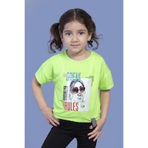 Toontoy Kids Toontoy Kız Çocuk Dijital Baskılı Tişört Yeşil Toontoy Kids Toontoy Kız Çocuk Dijital Baskılı Tişört Yeşil