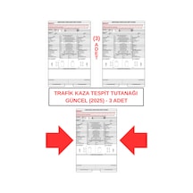 Trafik Kaza Tesit Tutanağı Güncel 2025 - 3 Adet