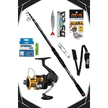Shimano Fx 4000 Oslo Master Telespin 240cm 7-35gr 8 Örgü Spin Olta Seti