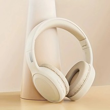 Willowhaven Lenovo Th30 Aerobeat Kablosuz Bluetooth Kulaklık Stüdyo Kalitesi Pil Beige White