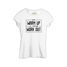 Bodybuilding Your Workout Beyaz Kadın Tshirt 001