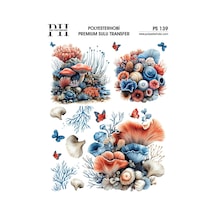 Polyesterhobi Premium Sulu Transfer 25x35 Cm Mercan Ve Deniz Desenli Ps 139