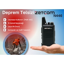 Deprem Telsizi Zetcom N446 2li Paket