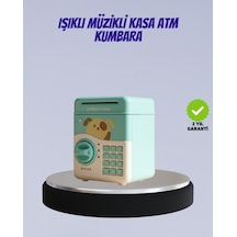 Su Yeşili Işıklı Sesli Elektronik Şifreli Çocuk Kumbarası