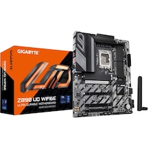 Gigabyte Z890-UD-WIFI6E Z890 UD WIFI6E 9200 MHz (OC) M.2 USB 2.0 USB 3.2 DP USB-C 2.5G LAN ATX Soket 1851 Anakart