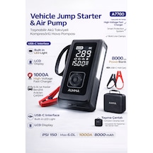 Taşınabilir Akü Takviye Cihazı & Hava Kompresörü 8000a Araç Jump Starter, 150 Psı Lastik Pompası A7700