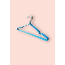 Slikon Kaplı Metal Askı - Mavi 5 Adet Metal Pembe Diğer
