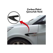 Kia Grubu İle Uyumlu Carbon Çamurluk Venti Parlak Siyah Sağ - Sol Takım