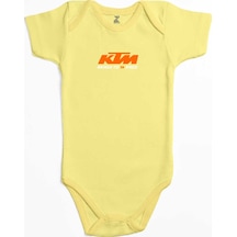 Zepplin Giyim Ktm Ready To Race Text Sarı Bebek Body Zıbın