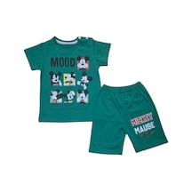 Micky Şort T-shirt Bebek Çocuk Yazlık Takım Yeşil