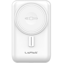 Lapas Lp-pw004 Akıllı Saat Kablosuz Şarj Özellikli Wireless Powerbank 10000mah 15w Beyaz