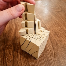 Bezos 3d Baskı Twisting Küp - Mekanik Dönen Bulmaca Küpü-bej Nıda