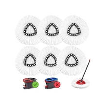 O-ceda Easywring Spin Mop İçin 6'li Paket Paspas Değiştirme, Mikrofiber Sıkma Paspas Yedekleri, Derin Temizleme, Mak Genel