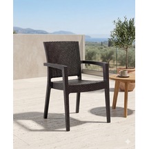 Novussi Paris Rattan Koltuk 4'lü Paket Kahverengi