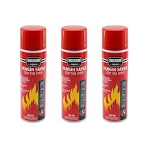 3 Adet Yangın Söndürücü - Yangın Savar Sprey 500ml + 500 Ml + 500 Ml Ev - Ofis - Oto Araç Ateş Boğucu Köpük Tabaka Oluşturur Bx40