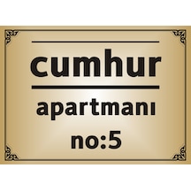 Apartman İsim Tabelası Aliminyum Levha 2 renk seçenekli