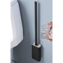Silikon Tuvalet Fırçası Bükülebilir Pratik Silikon Wc Klozet Fırçası Duvara Yapıştırılabilir Model 001