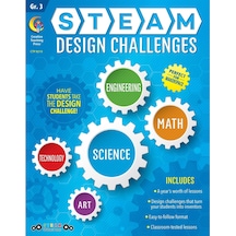 Creative Teaching Press Steam Tasarım Zorlukları Kaynak Kitabı, 3. Sınıf Bilim, Teknoloji, Mühendislik, Sanat, Matematik 8210 Çok Renkli