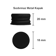 50 Cc Siyah Metal Kapaklı Hediyelik Shot Şişesi 50 Ml Kolonya Koku Süs Küçük Şeffaf Cam Şişe 6 Adet