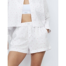 Marks & Spencer Pamuklu Çiçek Desenli Pijama Şort T37003470S Çok Renkli