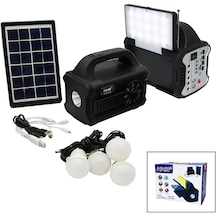 3ın1 - Solar 2in1 Sabit+oynar Başlı El Feneri - Radyo - Mp3 Bluet Çok Renkli