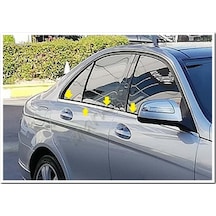 Markadan Mercedes C W203 Krom Cam Çıtası 2001-2007 4 Parça Paslan