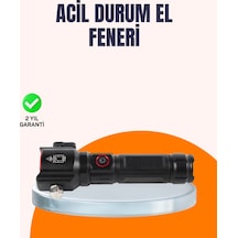 Çok Fonksiyonlu Acil Durum Feneri Yan Işıklı Çekiçli
