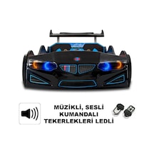 Bmw - M7 - Siyah Arabalı Yatak Araba Karyola Siyah