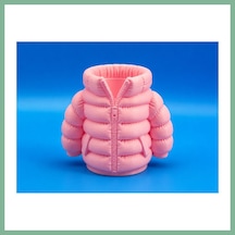 Bşkvirgo 3d Baskı Şişme Mont Kalemlik - Masaüstü Organizer-pembe Bsk2026