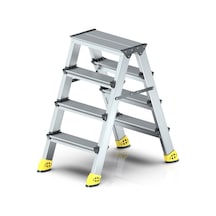 Narvon 4+4 Basamaklı Lüx Çift Çıkışlı Alüminyum Merdiven