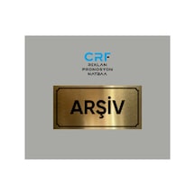 Gold Aluminyum Kapı İsimliği Arşiv Yazılı Arkası Yapışkanlı 10x20 Cm