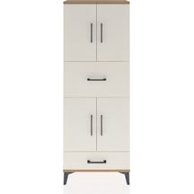 Arges Dolap 4 Raflı 2 Çekmeceli 4 Kapaklı 60x30x163 Çam-aytaşı Çam