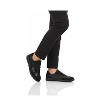 Siyah Hakiki Deri Anatomik Kadın Casual Ayakkabı F-003 Z Siyah