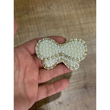 Taş Boncuk İşleme Fiyonk Arma Dikiş Aksesuarı 7x5 Cm