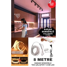 Ankara Teknik Sensörlü Günışığı F- Cob Neon Led / Yüksek Lümen/ Dolap Alcıpan Tavan Led 8 Metre