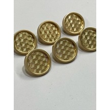 Metal Düğme/hırka Yelek Boyu/ 6 Lı Set/1,8 Cm/jx16/mat Gold