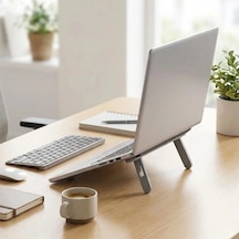 2 Kademeli Katlanabilir Laptop Standı Kendiliğinden Güçlü Yapışkanlı, Ergonomik Tablet Yükseltici Bx40