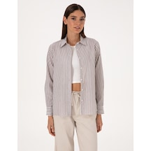 Pierre Cardin Kadın Kahverengi Gömlek Desenli 50318226-vr029 Kahverengi