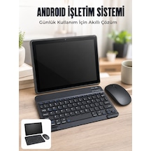 Android Tablet Bluetooth Klavye Mouse Seti Sım Kart Girişi Kablosuz Bağlantı Ve Günlük Kullanıma Uygun