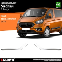 S-Dizayn Ford Tourneo Custom Krom Sis Çıtası 2 Prç 2018 Üzeri