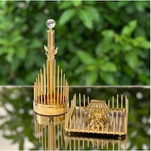 Kristal Detaylı Lüks 2'li Set Kağıt Havluluk + Peçetelik Gold-gümüş Renk Dekoratif Masa Üstü Set Çok Renkli