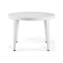 Bintaşmobilya Grey Beyaz Dış Mekan Bahçe Masası Venge