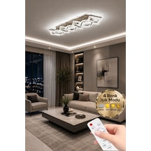 Lucia Model 7"li Eskitme 3 Renk Modu Yemek Masası Oturma Çocuk Yatak Odası Modern Ledli Avize Siyah