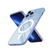 Apple Uyumlu iPhone 12 Pro Max Kılıf Wireless Özellikli Krom Magsafe Kılıf